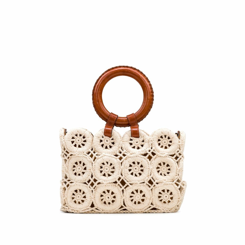 Beige Women's Patricia Nash Vobbia Tote Bags | 60841OATR