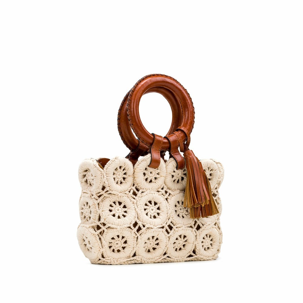 Beige Women's Patricia Nash Vobbia Tote Bags | 60841OATR