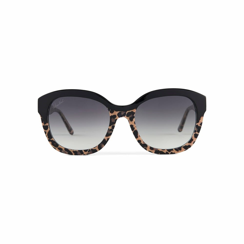 Black Leopard Women\'s Patricia Nash Hutton Sunglasses | 28790YVTK