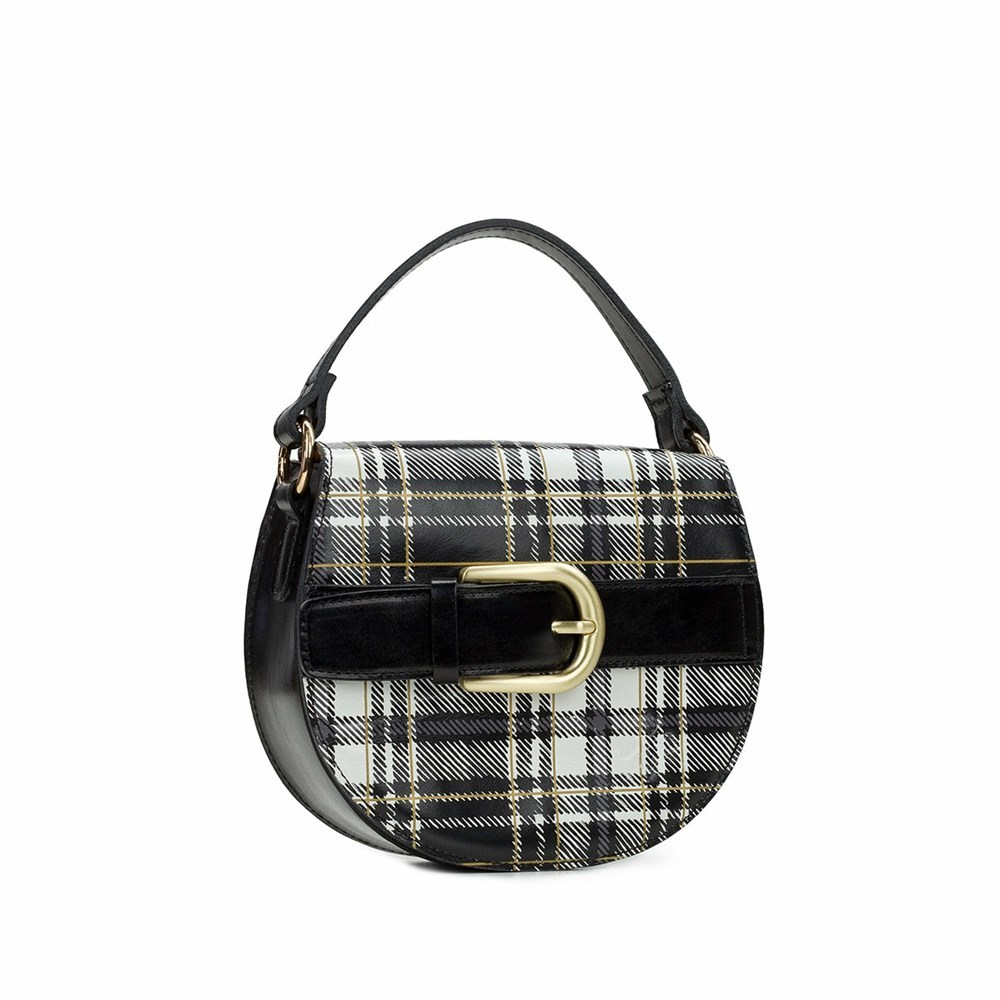 Black White Women's Patricia Nash Annfield Crossbody Bags | 12963WJHE