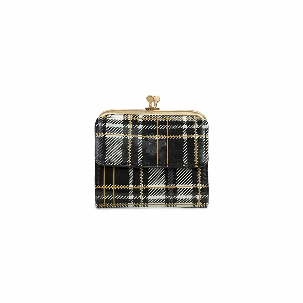 Black White Women's Patricia Nash Astor and Plaid Scarf Gift Set Wallets | 14376MTQX