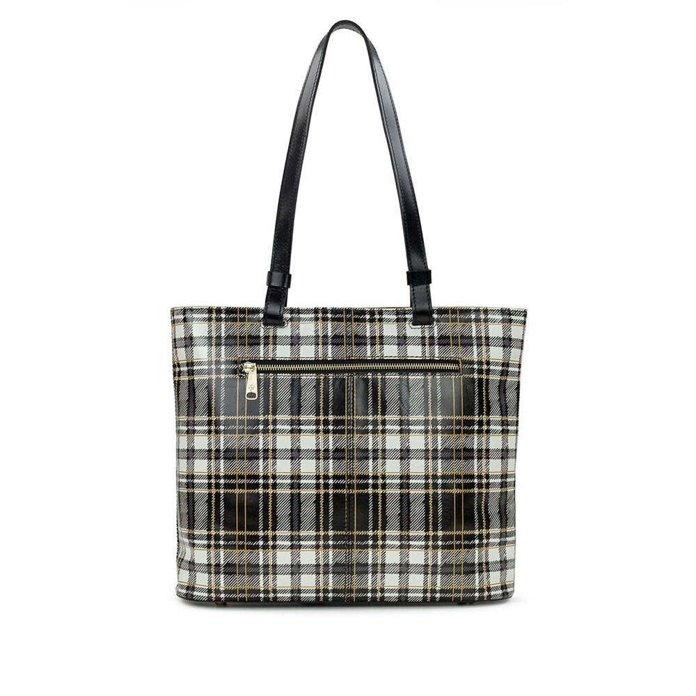 Black White Women's Patricia Nash Braden Tote Bags | 57410BXYQ