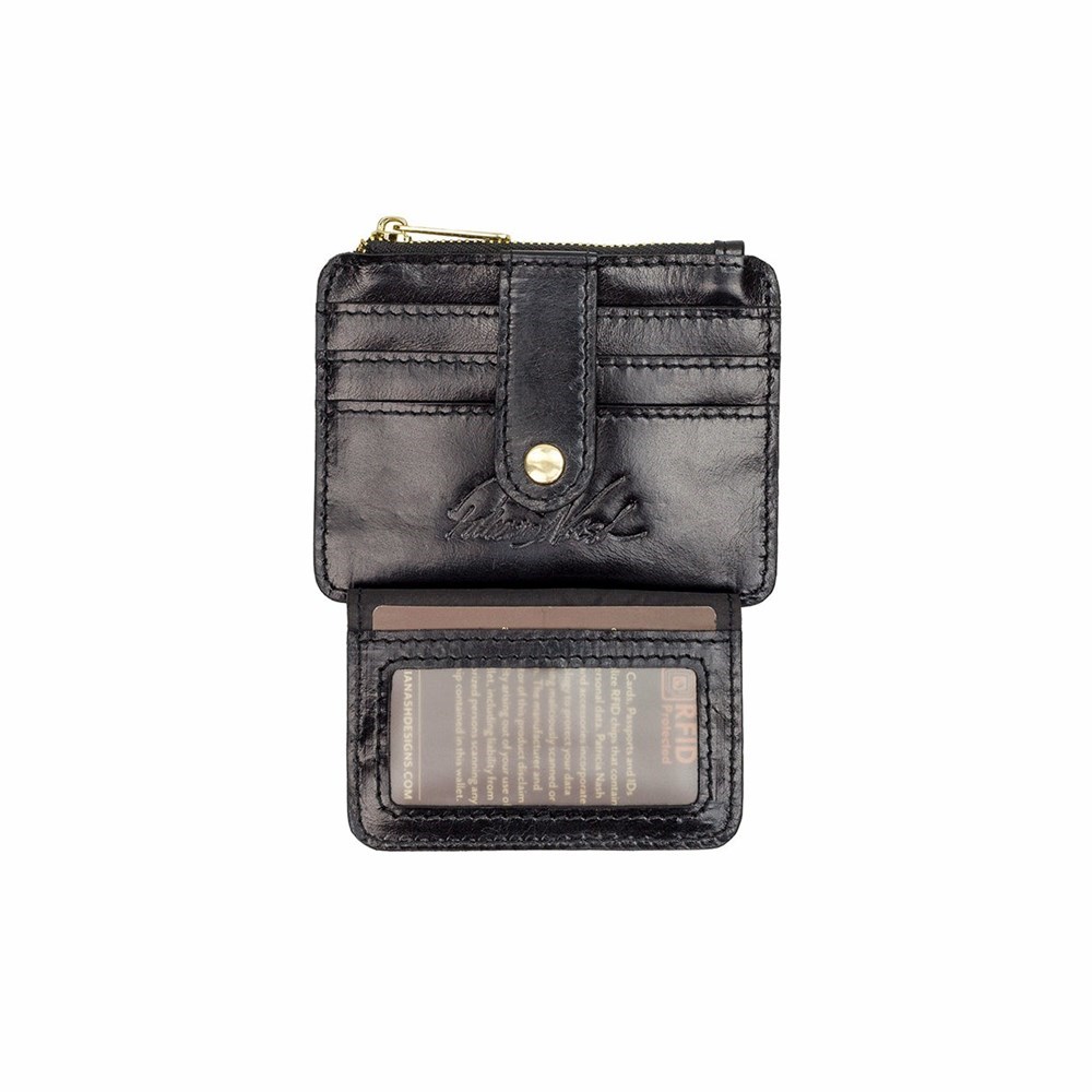 Black White Women's Patricia Nash Cassis ID Wallets | 74960NQDA