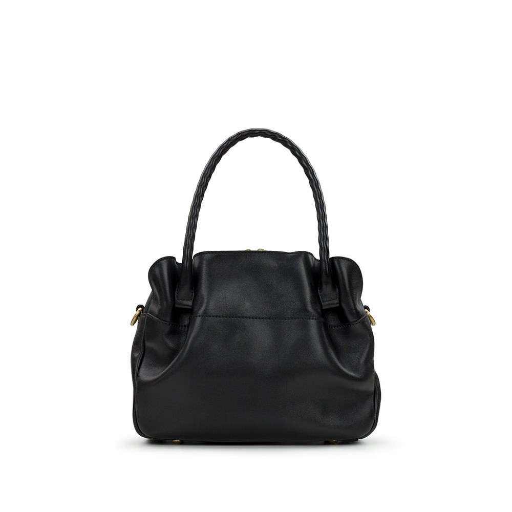 Black Women's Patricia Nash Ashford Satchel Handbags | 20718YKBH