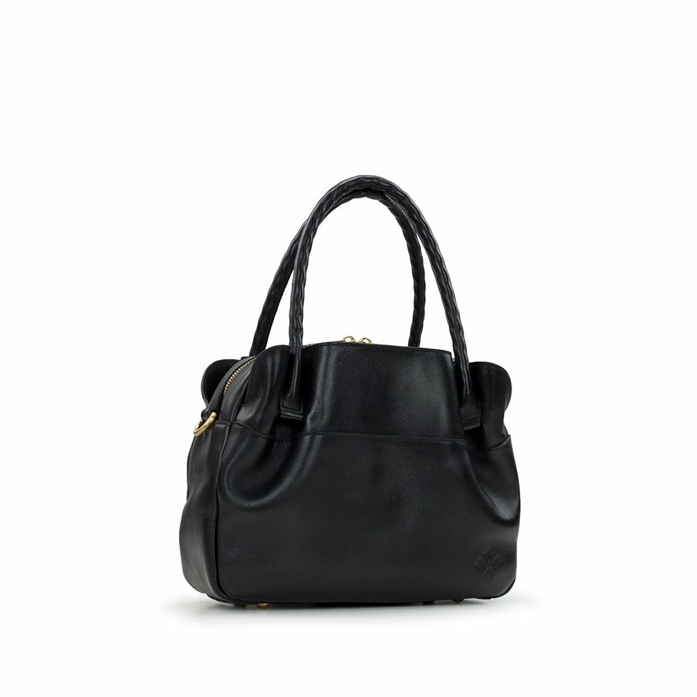 Black Women's Patricia Nash Ashford Satchel Handbags | 20718YKBH