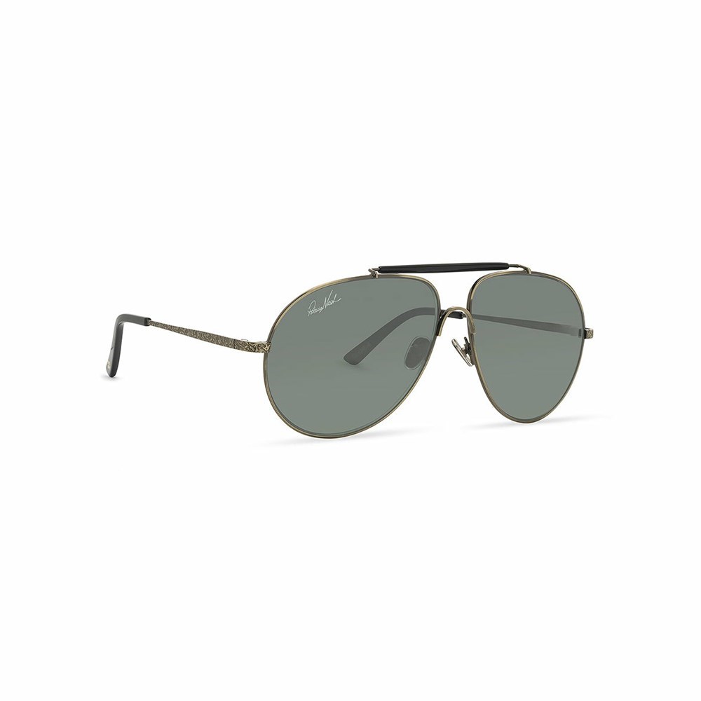 Black Women's Patricia Nash Gloria Aviator Sunglasses | 16028CRMJ