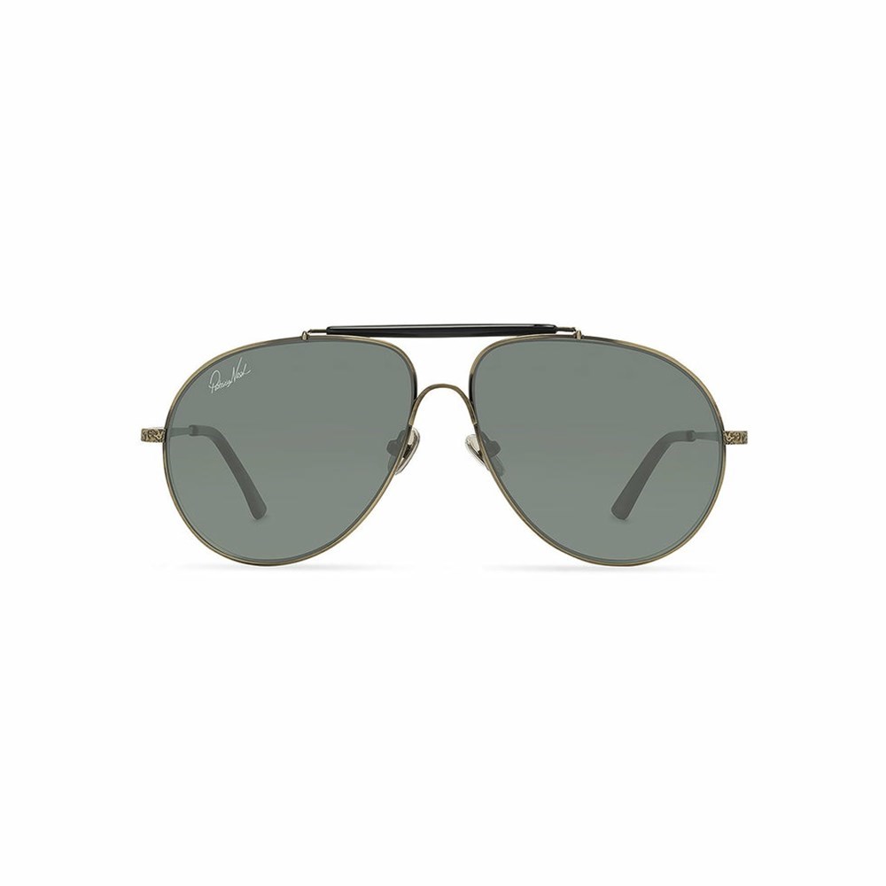 Black Women\'s Patricia Nash Gloria Aviator Sunglasses | 16028CRMJ