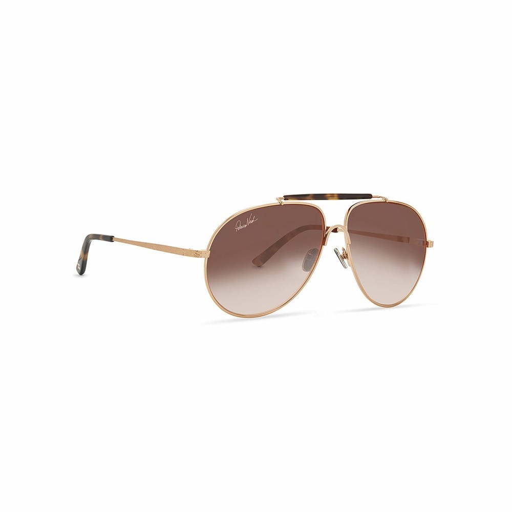 Black Women's Patricia Nash Gloria Aviator Sunglasses | 98450ZTHP