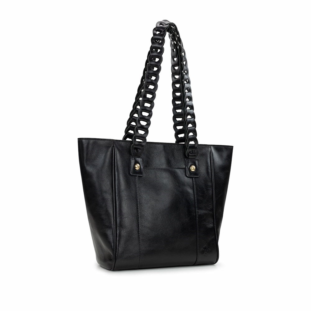 Black Women's Patricia Nash Ivy Chainlink Tote Bags | 15732RACS