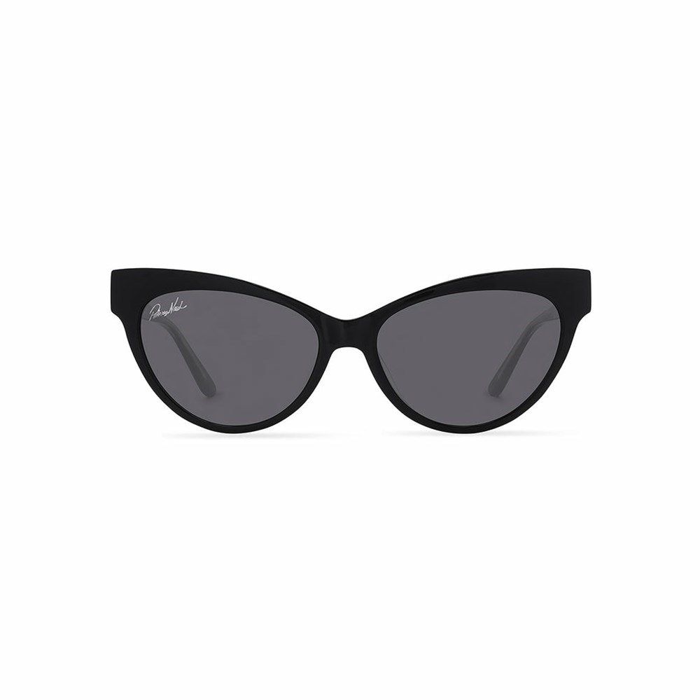 Black Women\'s Patricia Nash Kelly Vintage Cateye Sunglasses | 43589KSCB