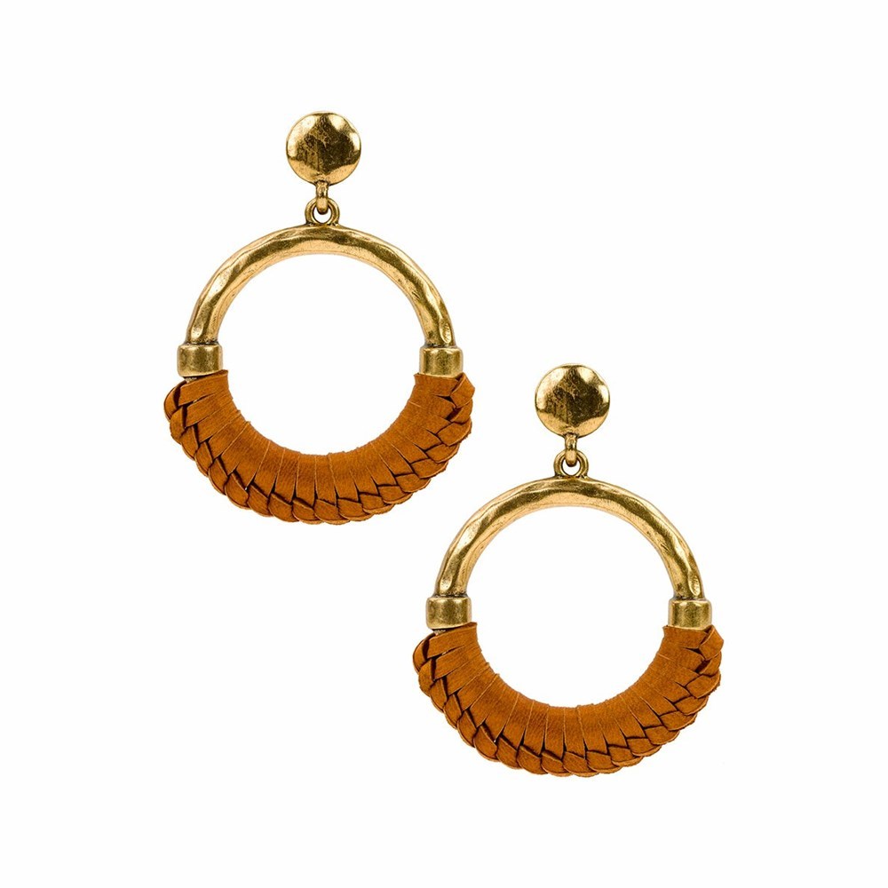 Black Women's Patricia Nash Margaux Doorknocker Earrings | 27451PMBO