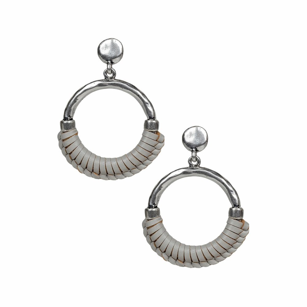 Black Women's Patricia Nash Margaux Doorknocker Earrings | 27451PMBO