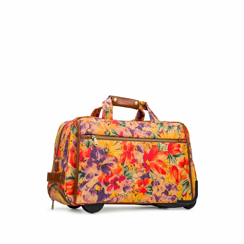 Black Women's Patricia Nash Sibillini Trolley Travel Bags | 07243OETY