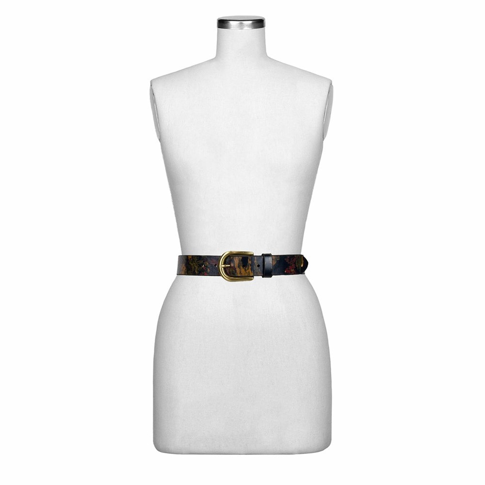 Black Women's Patricia Nash Vietri Leather Belt Belts | 20719SANV