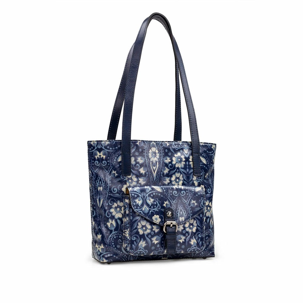 Blue Women's Patricia Nash Banbury Tote Bags | 54321GMQV