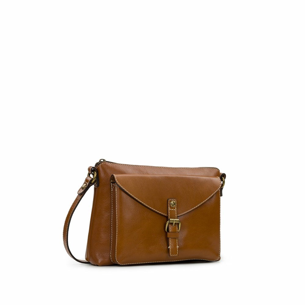 Brown Women's Patricia Nash Avellino Organizer Crossbody Bags | 40798QORN