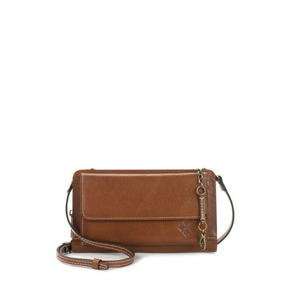 Brown Women\'s Patricia Nash Azario Crossbody Bags | 78056WJCR