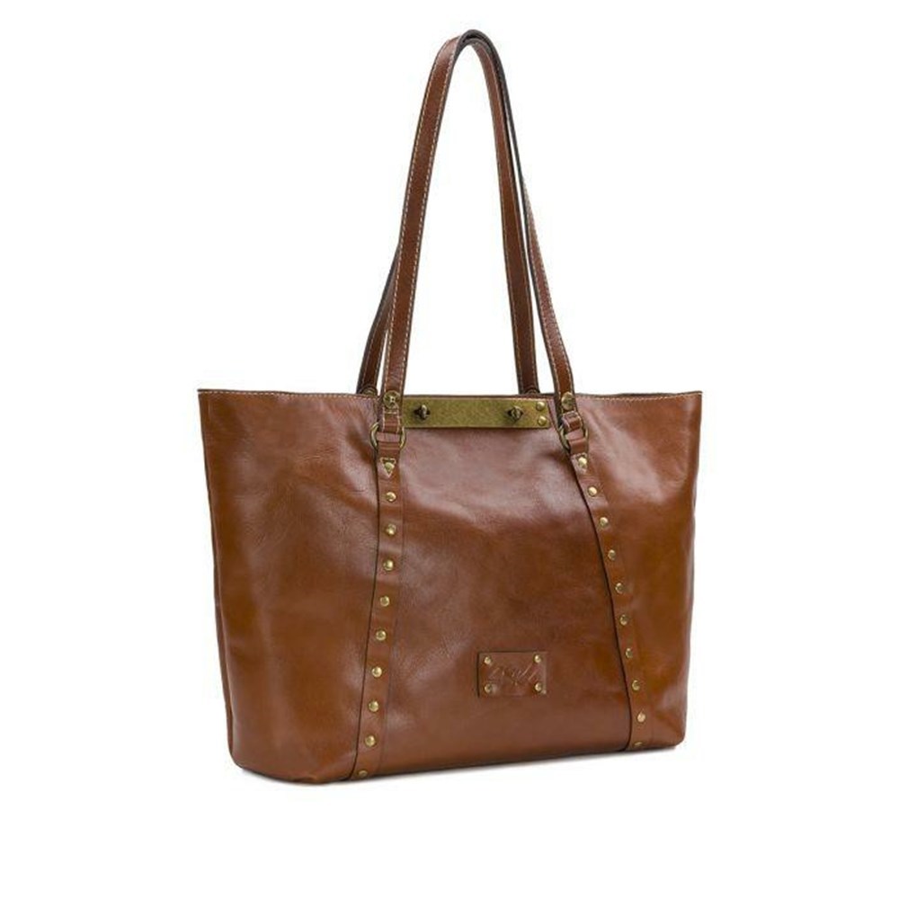 Brown Women's Patricia Nash Benvenuto Tote Bags | 56021OATS