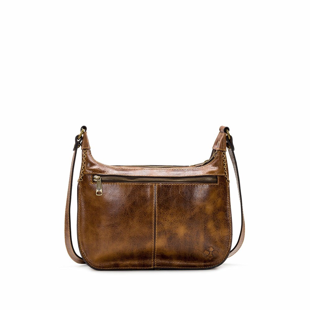 Brown Women's Patricia Nash Camila Hobo Bag Crossbody Bags | 74903GAXW