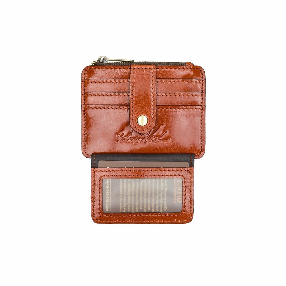 Brown Women's Patricia Nash Cassis ID Wallets | 41907VJRP