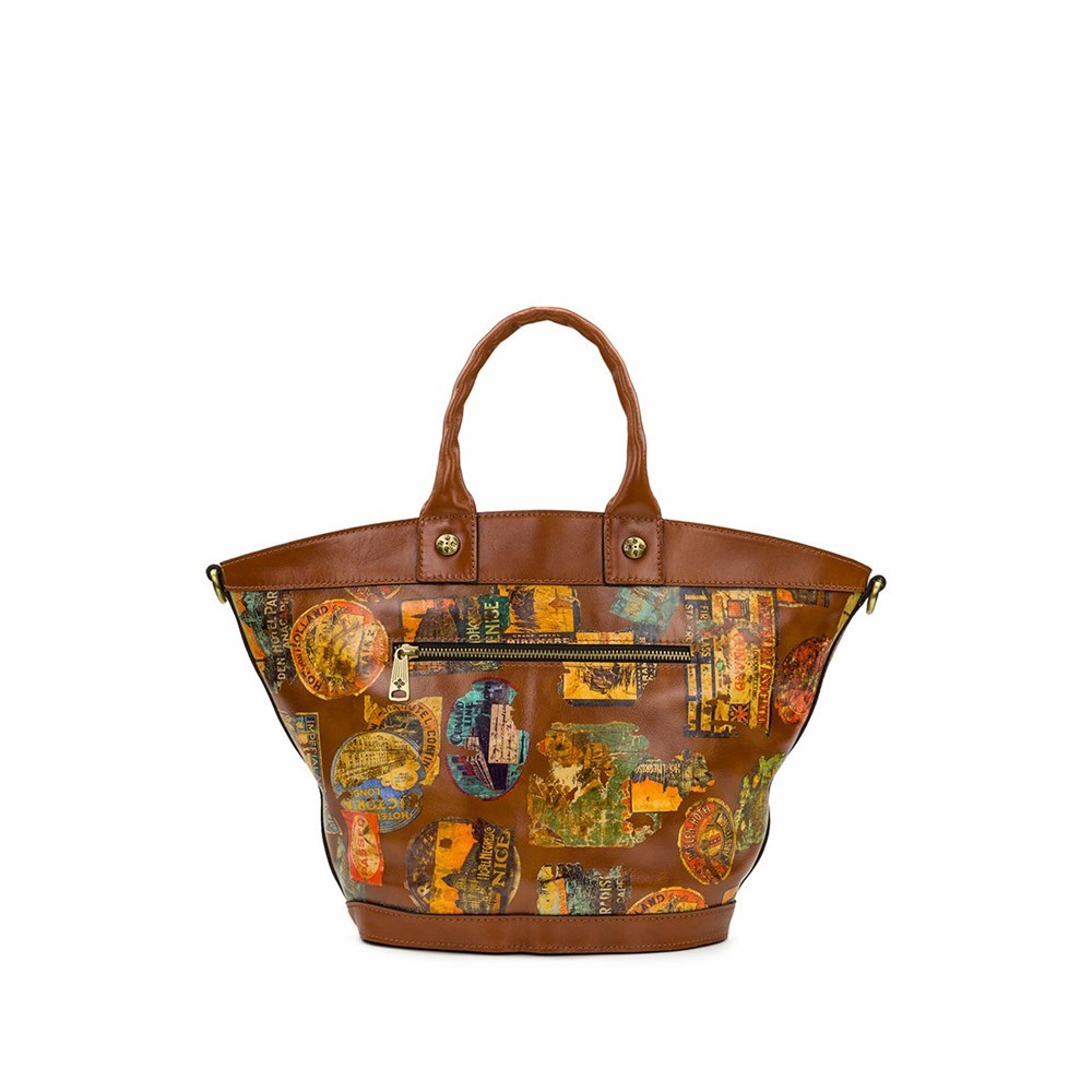 Brown Women's Patricia Nash Emiliano Tote Bags | 57069DSOL