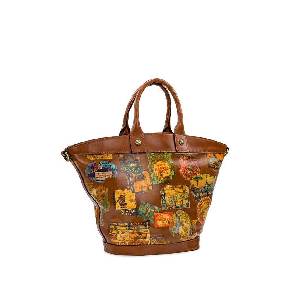 Brown Women's Patricia Nash Emiliano Tote Bags | 57069DSOL