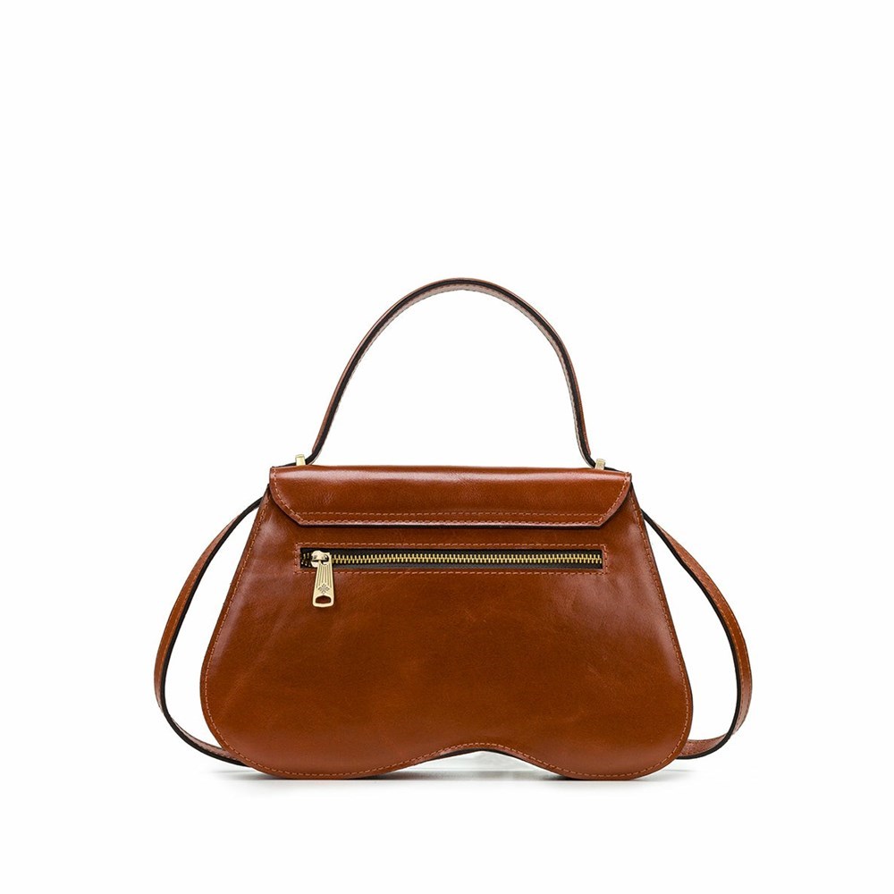 Brown Women's Patricia Nash Gwynne Crossbody Bags | 01894WDKX