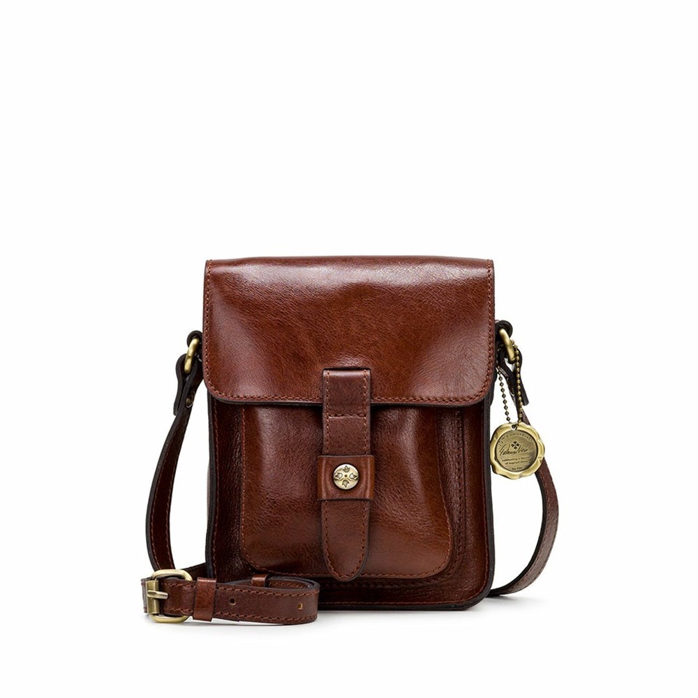 Brown Women\'s Patricia Nash Lari Crossbody Shoulder Bags | 32905QTFG