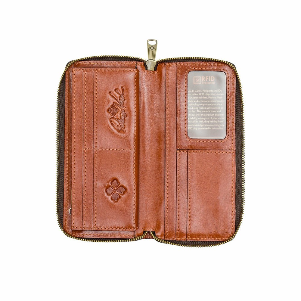 Brown Women's Patricia Nash Lauria Wallets | 83492OTPJ