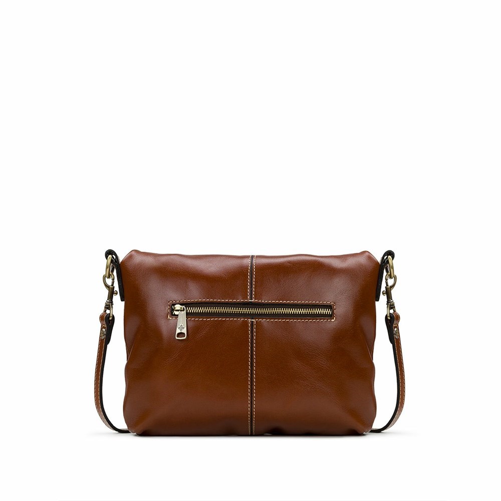 Brown Women's Patricia Nash Livata Kisslock Crossbody Bags | 23647FDYU