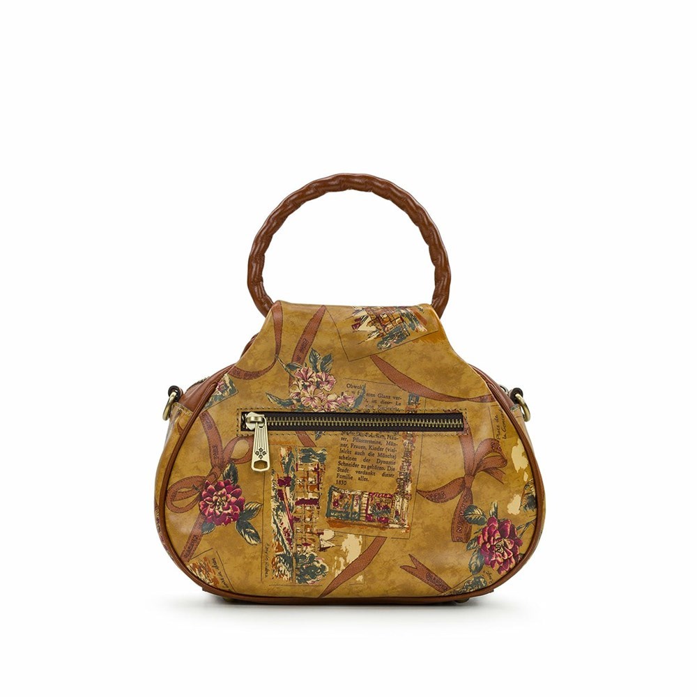 Brown Women's Patricia Nash Milburn Crossbody Bags | 52687CXKH