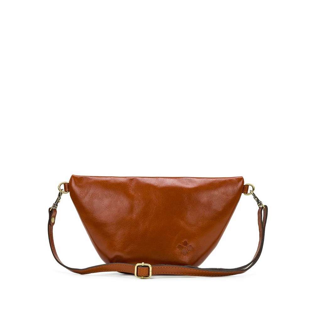 Brown Women's Patricia Nash Tinchi Belt Bag With Patch Crossbody Bags | 19762RQGX