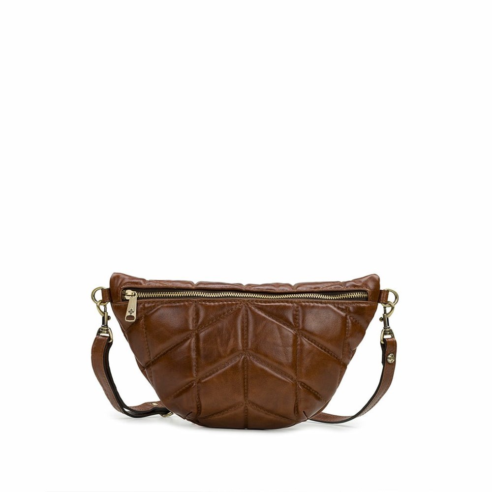 Brown Women\'s Patricia Nash Tinchi Belt Bag Crossbody Bags | 26149PSFL