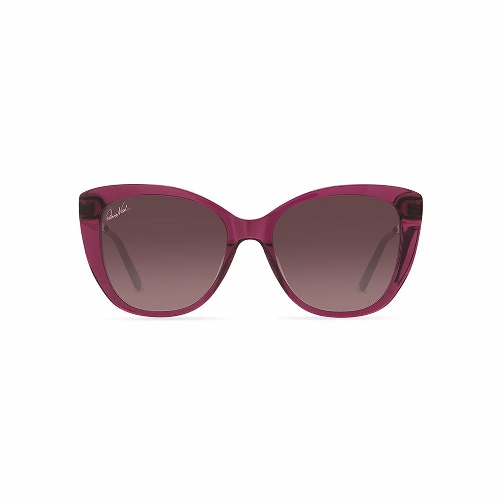 Burgundy Women\'s Patricia Nash Brigitte Cateye Sunglasses | 07945XFTO