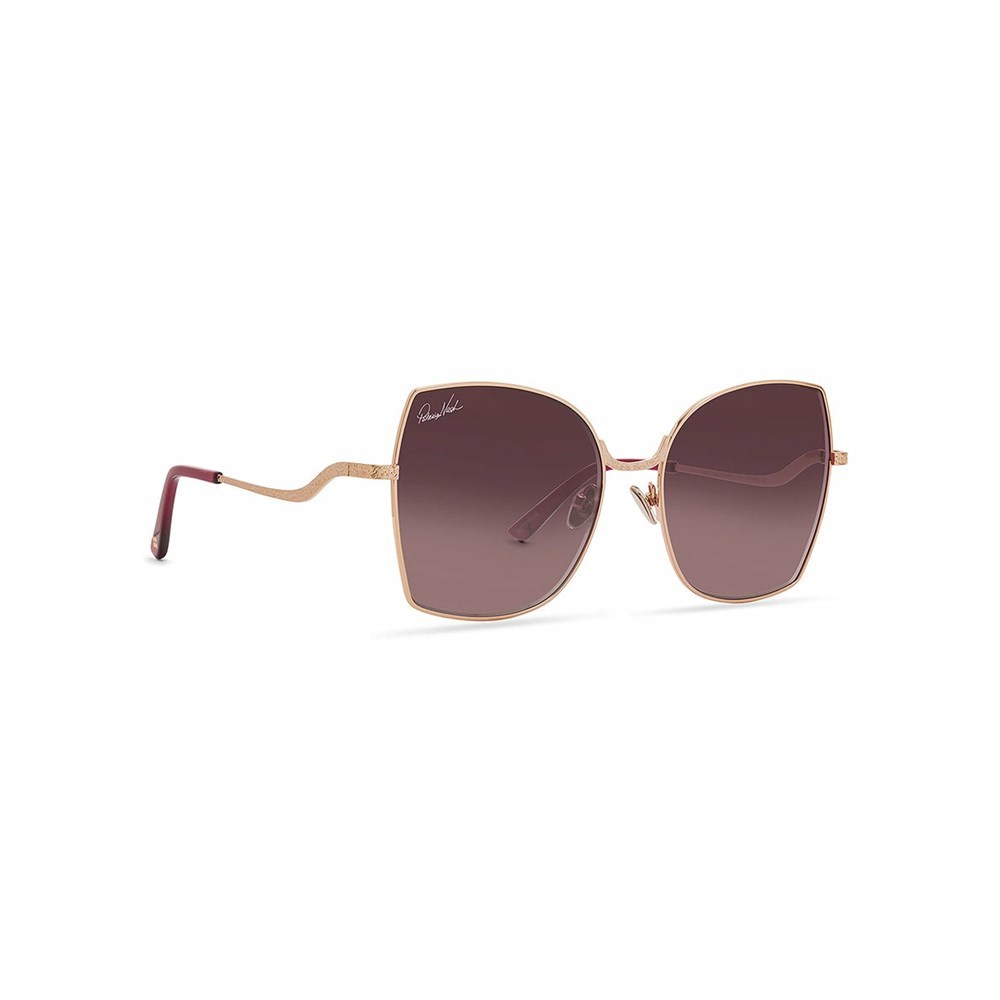 Burgundy Women's Patricia Nash Sophia Vintage Wire Sunglasses | 78923DQHF