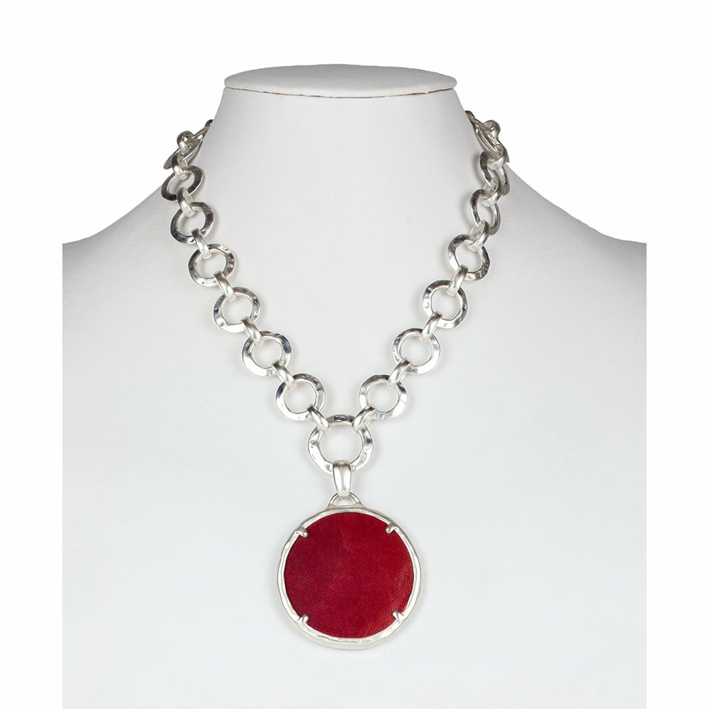 Deep Red Women's Patricia Nash Jocelyn Necklaces | 14278TEWL