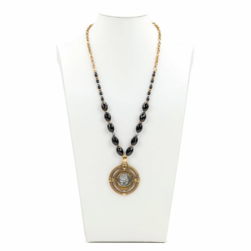 Gold / Silver Women's Patricia Nash Beaded Medallion Necklaces | 74068KESA