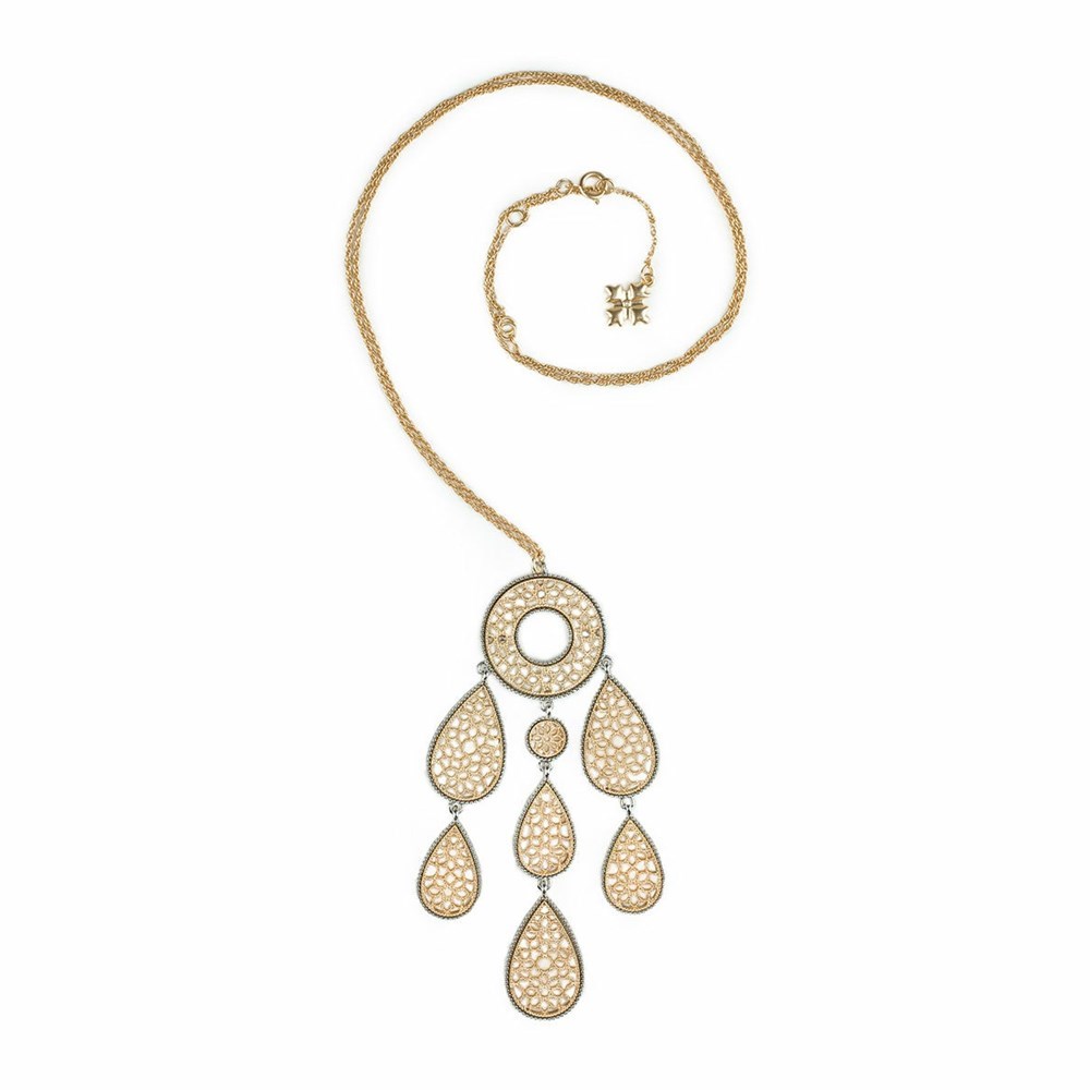 Gold / Silver Women's Patricia Nash Multi Tear Drop Pendant Necklaces | 10836TORP