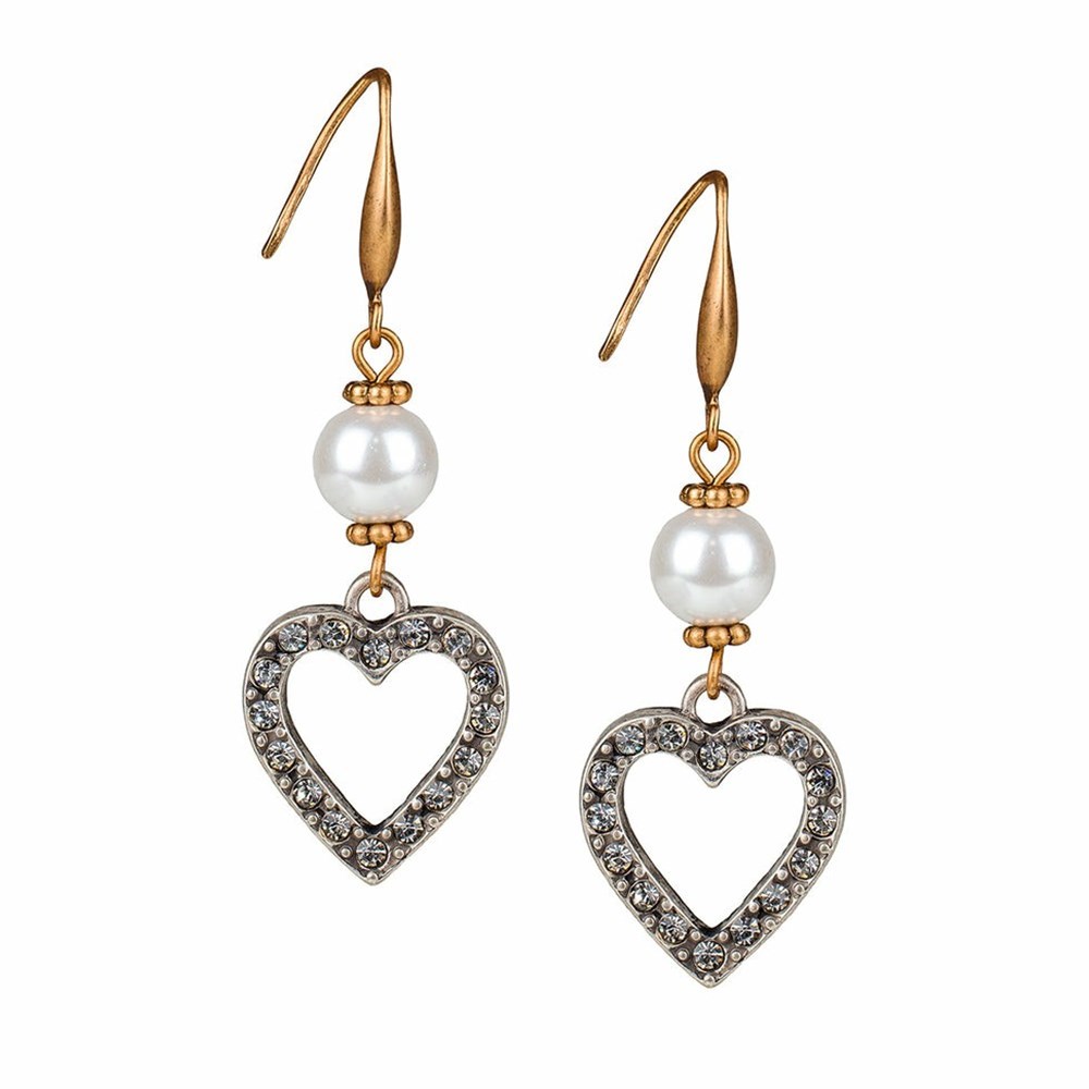 Gold / Silver Women\'s Patricia Nash Pearl Drop Earrings | 84709VOPK