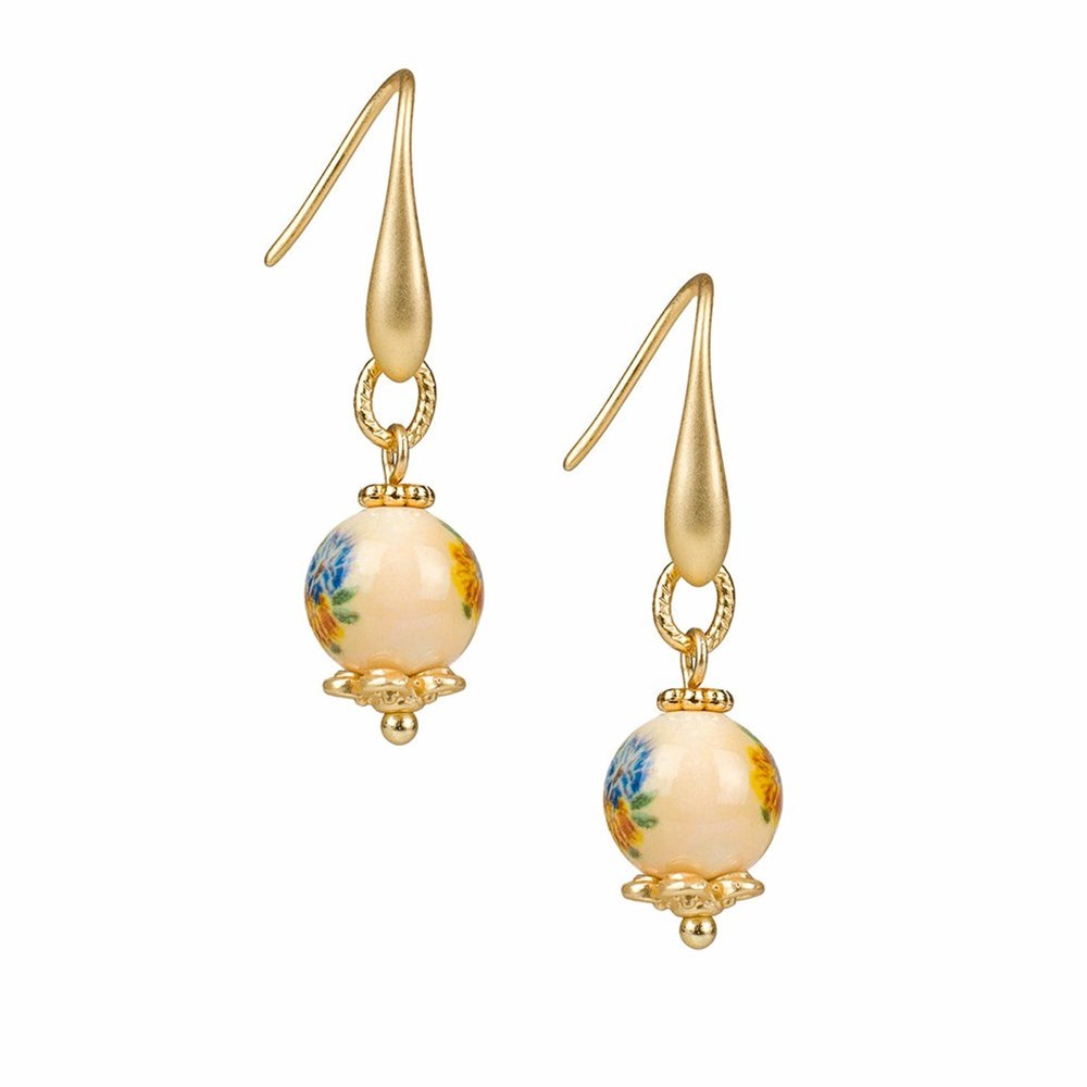 Gold Women\'s Patricia Nash Bead Drop Earrings | 69728JQGF