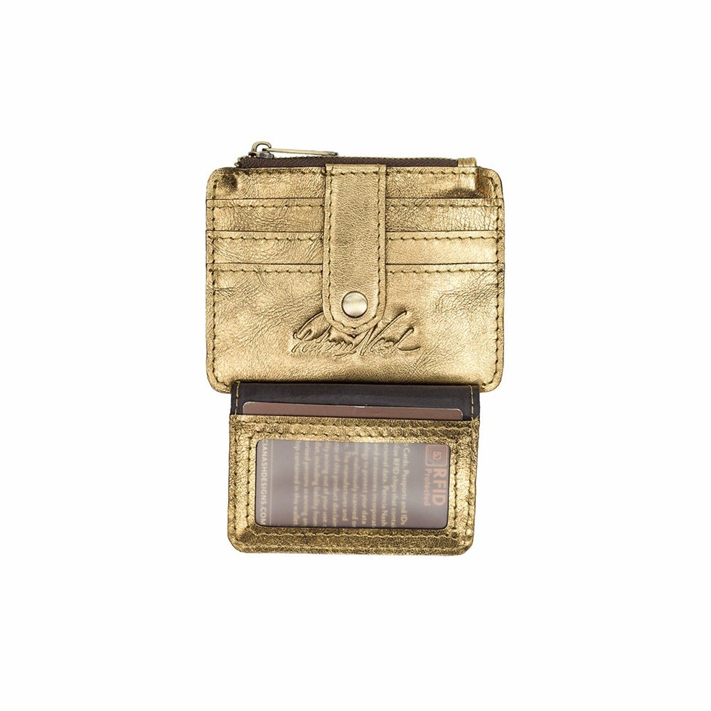 Gold Women's Patricia Nash Cassis ID Wallets | 96704JAVX