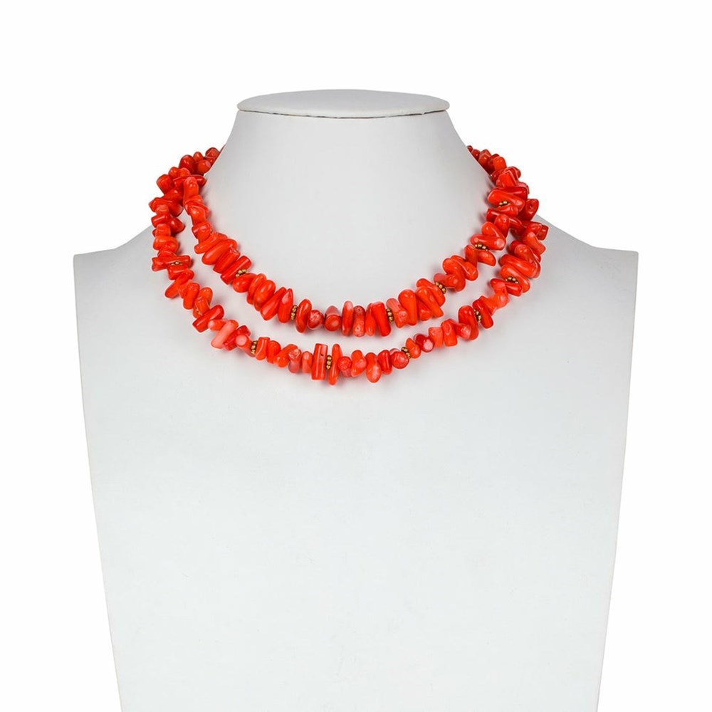 Gold Women\'s Patricia Nash Coral Short Necklaces | 60931HSFD