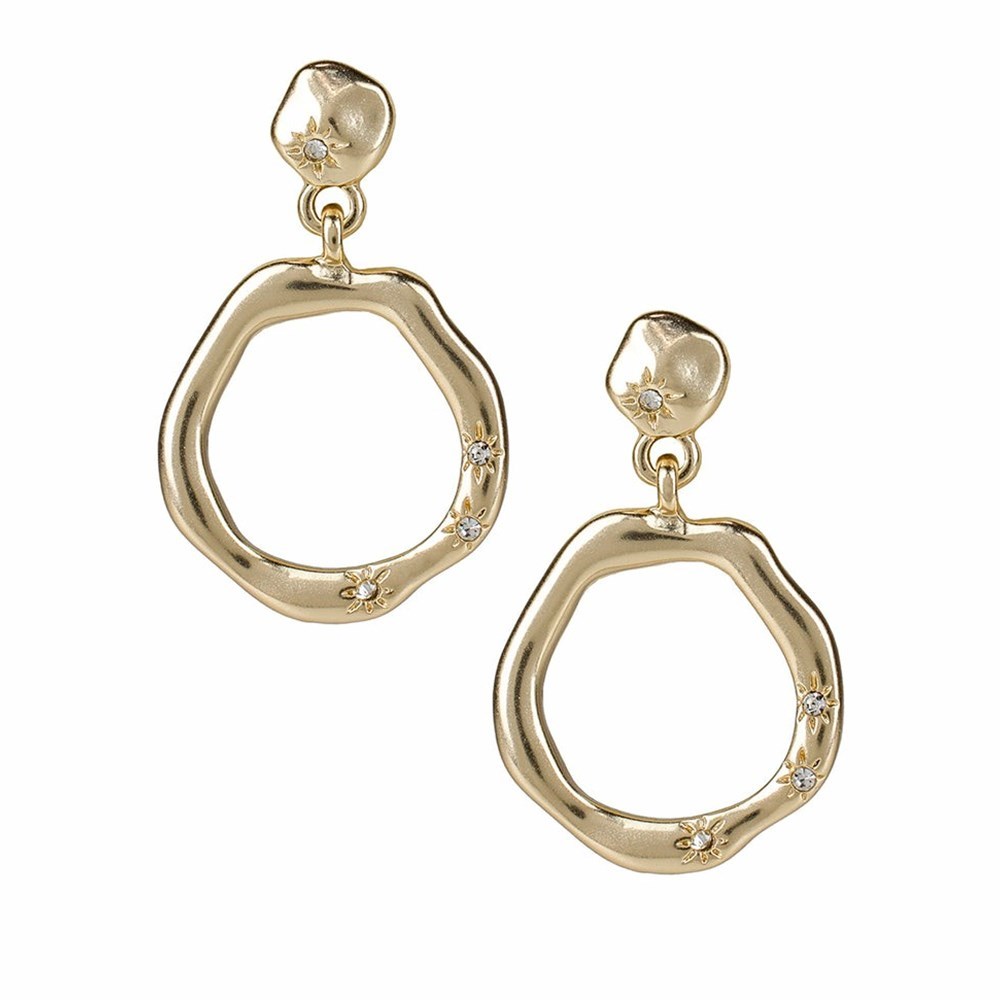 Gold Women\'s Patricia Nash Doorknocker Earrings | 07162HQSV