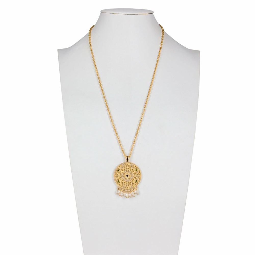 Gold Women's Patricia Nash Filigree Pendant Necklaces | 43896BFPQ