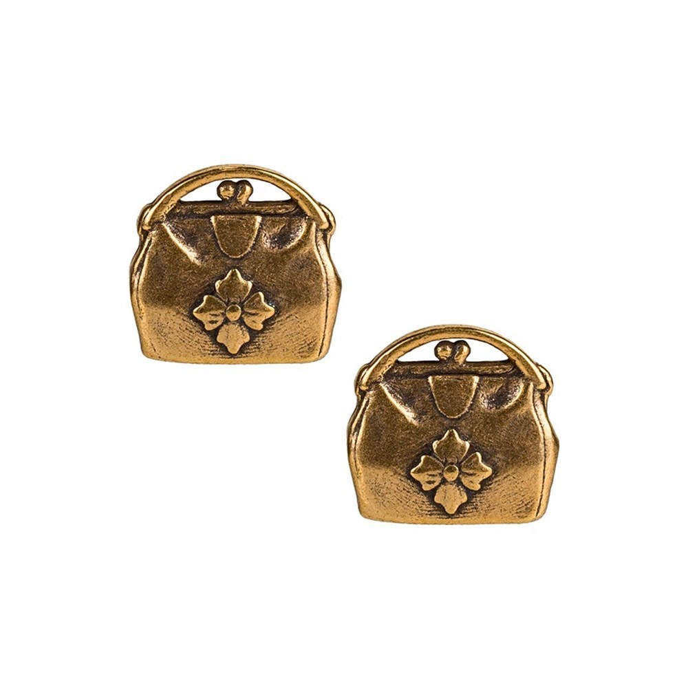 Gold Women\'s Patricia Nash Handbag Studs Earrings | 42615FNBO