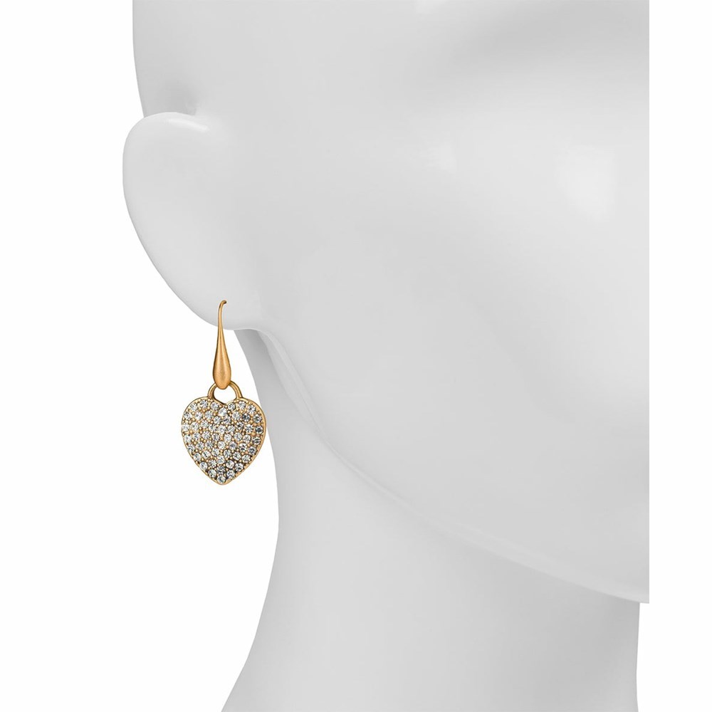 Gold Women's Patricia Nash Heart Drop Earrings | 08714TOXR