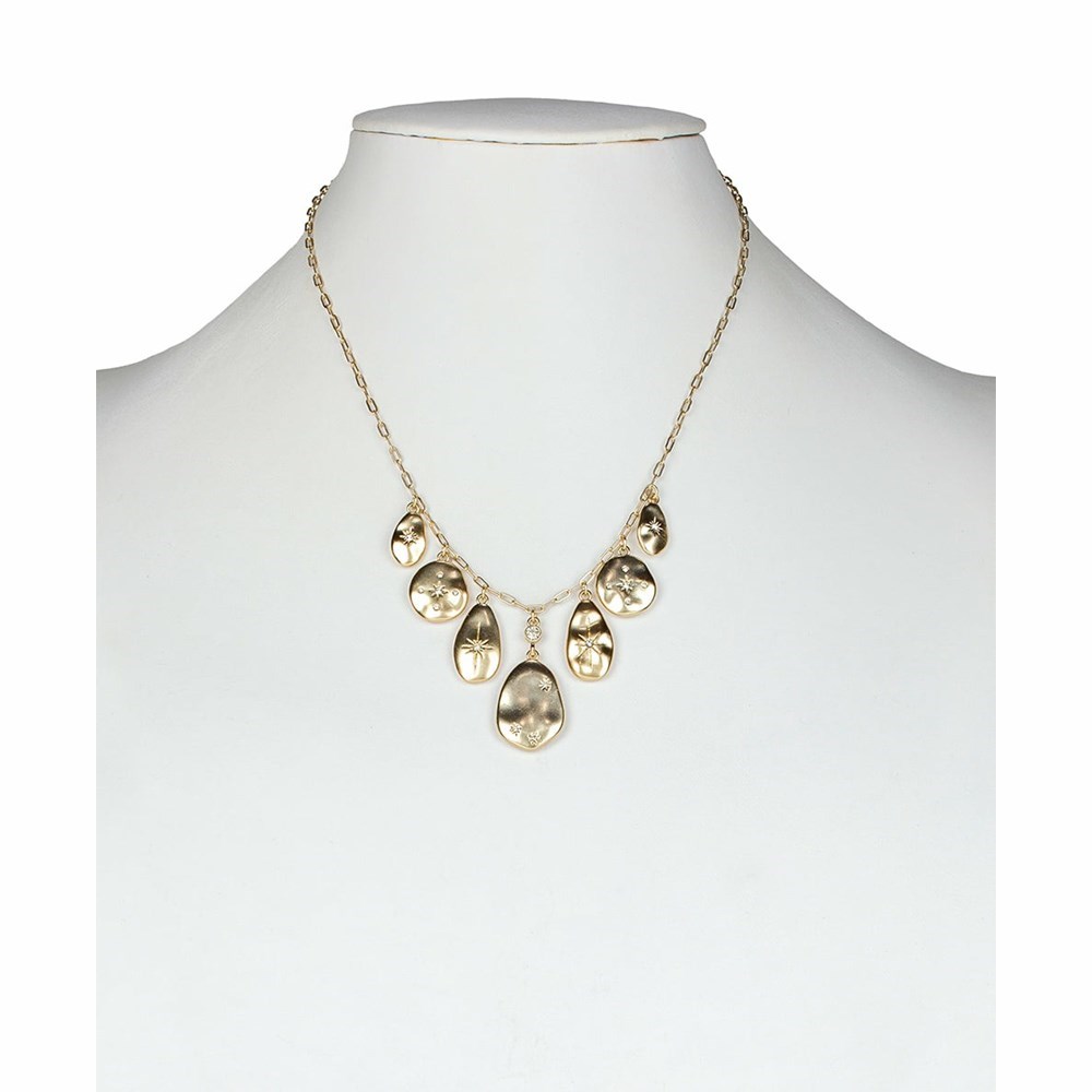 Gold Women's Patricia Nash Multi Charm Necklaces | 23640RGTQ