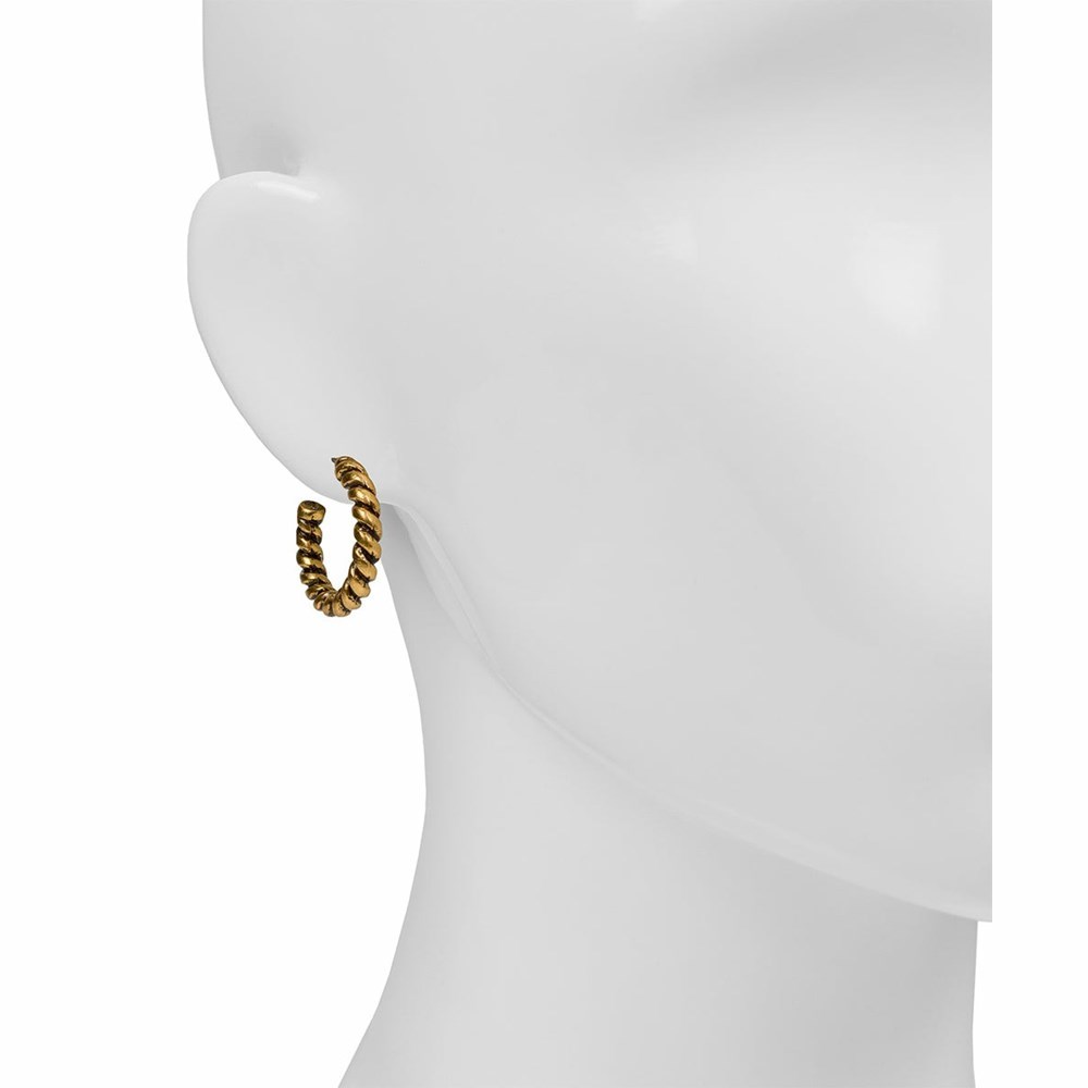 Gold Women's Patricia Nash Small Rope Hoop Earrings | 92610QYOZ