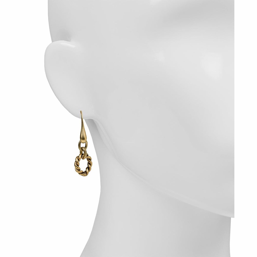 Gold Women's Patricia Nash Twist Rope Drop Earrings | 96125WOJF