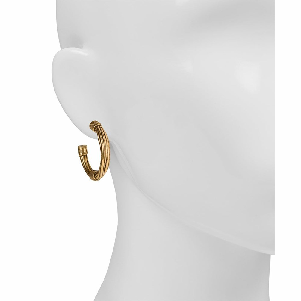 Gold Women's Patricia Nash Wrapped Wire Hoop Earrings | 95468RUPD